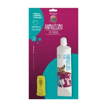 Kit Dedeira e Creme Dental Animalissimo